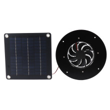 Solar Powered Exhaust Fan Kit 22cm Portable Solar Panel Exhaust Fan 20W for RV Chicken Coops Greenhouses Sheds Pet Houses