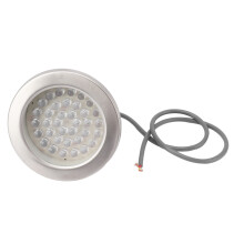 Luzes subaquáticas de LED 5W 24V para fontes, com 36 LEDs, corpo em aço inoxidável e à prova d'água.