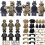 6 PCS Ghost Special Forces Minifigure Building Blocks with Weapons 1
