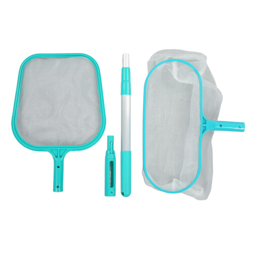 Swimming Pool Net Plastic Fine Mesh Efficient Cleaning Leaf Rake with Telescopic Rod for Garden
