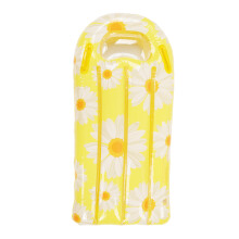 Children's Inflatable Float with Handle Thickened Leisure PVC Swimming Floating Row Yellow Sunflower Floating Bed