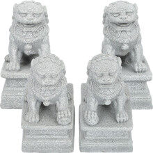 2 Paar Wächter Löwen Statuen Chinesische Art Mikro Ornament