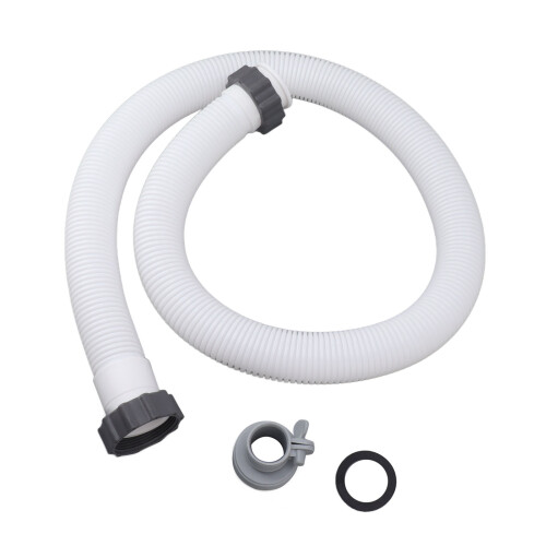 Mangueira de reposição para bomba de piscina, 1,5 polegadas de diâmetro e 59 polegadas de comprimento. Inclui 1 adaptador de mangueira.