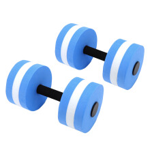 2 stuks EVA waterdrijvende dumbbells, yoga-oefeningen, waterschuim dumbbells, fitnesshulpmiddel voor mannen, vrouwen en kinderen, blauw