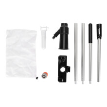 Pool-Jet-Staubsauger mit 4-teiligem Stiel, Kunststoff, schwarz, Unterwasserreiniger für Springbrunnen und Aufstellpools, europäischer Standard