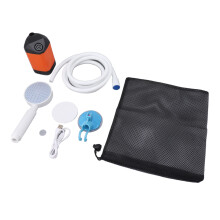 Elektrische Outdoor-Campingdusche 10W 4800mAh 5V 2A Elektrische Druckdusche für den Außenbereich, geeignet zum Surfen und Tauchen, Orange