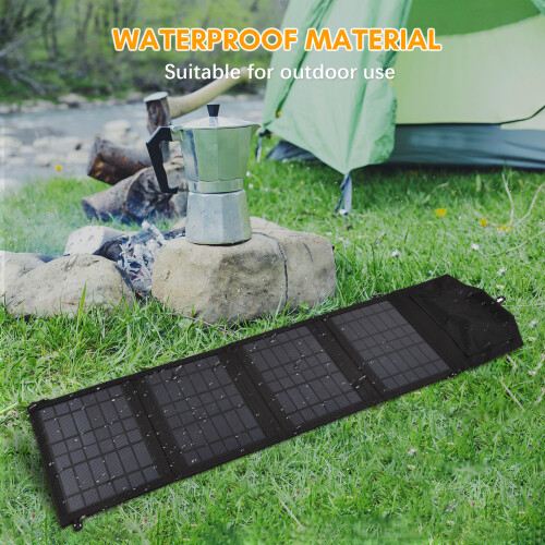 14W Foldable Solar Panel Portable Solar Power Solar Panel Solar Module Panel Portable High Efficiency Solar Panel with Dual USB Ports