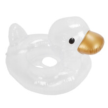 Transparent Swimming Rings Duck Appearance Safe Thickened Inflatable Baby Pool Float Rings for Swimming Water Activities