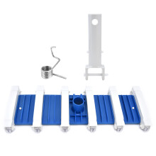 Zwembadstofzuigerkop: flexibele, stevige, multifunctionele handstofzuiger met wielen en zijborstel.