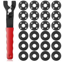 25-Teiliges Winkelmuttern-Winkelschleifer-Schlüsselset, 5/8 Zoll -11 Flansch, Metall-Kontermutternschlüssel, Kompatibel mit für /für , Rot