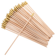 50Stk Mini Holz Fahnenstäbe Mit Goldfarbenen Kappen Für Bastelarbeiten