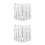 8Pcs White Plastic Yard Fence Easy Install Decorative Garden Borders 8