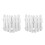 8Pcs White Plastic Yard Fence Easy Install Decorative Garden Borders 10