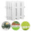 8Pcs White Plastic Yard Fence Easy Install Decorative Garden Borders 11