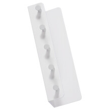 5Pcs Durable White Wall Mounted Key Storage Holder with Adhesive Tray