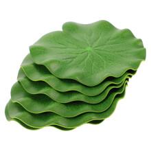 6 pcs 10cm green pu artificial lotus leaves for fish tank pond decor