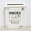 Wall Mounted Post Box White Iron Home Decoration 1set 2