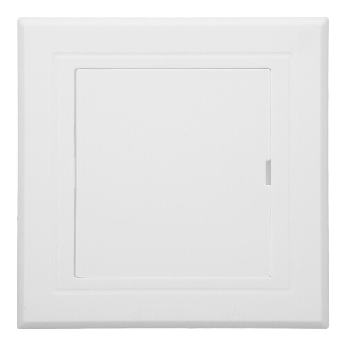 white plastic access panel for drywall ceiling wall plumbing electrical