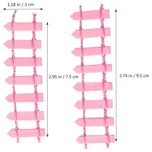 Pink Mini Fence For Holiday Displays 10pcs 3.9x1.2x0.1in
