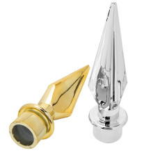 2pcs Flag Pole Ball Topper For In Golden 11.8x2in