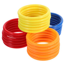 48Pièces Anneaux De Lancer Jeu D'adresse Extérieur Enfants Couleurs