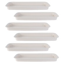 6Pcs Rectangular Plant Pot Plates Lightweight Gardening Water Trays
