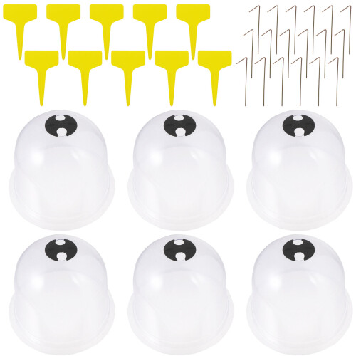 6Pièces Protections Plantes Dômes PVC Durable Transparent Usage Jardin