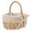 2Pcs Rustic Wicker Picnic Basket Handheld Khaki Linen Storage Basket 1