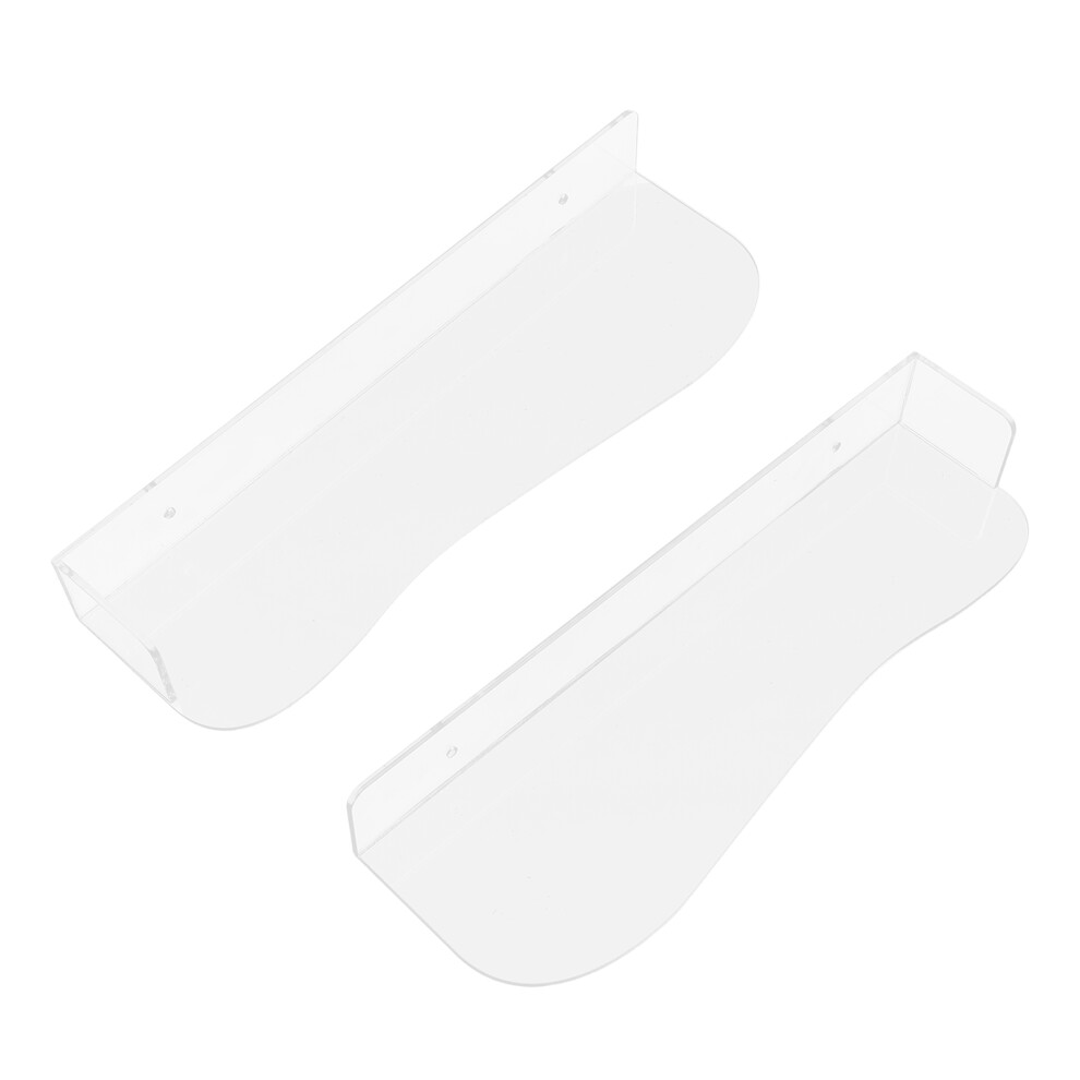 2 Pcs Acrylic Floating Shoe Shelves For Wall Display With Screws 3314085367796