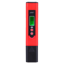 Medidor de pH digital PH-007 com tela LCD e função de compensação automática de temperatura.