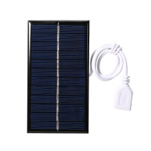 Klein 1W 6V zonnepaneel met USB, doe-het-zelf polysilicium zonnecel, waterdicht, draagbaar zonnepaneel voor kamperen, powerbank of mobiele telefoon