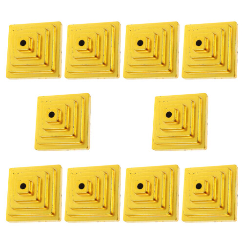 20Pcs Durable Golden Plastic Mini Flag Holders for Desk Table Use