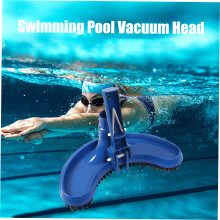 Swimming Pool Vacuum Head with Clip Handle Drawstring Bag Pool Flexible Cleaning Spray Brush Pool Surface Cleaning Tools Removes Debris Clean Corners