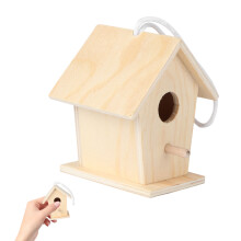 3Pcs Small Wooden Bird House Hangable Nest for Wedding and Home Decor
