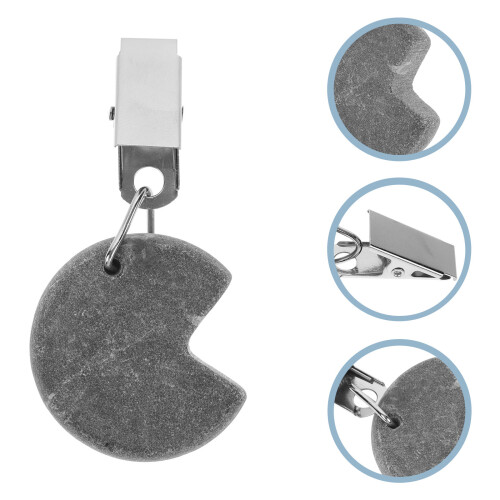 4Pcs Reusable Decorative Tablecloth Clips Stone and Iron for Home Use 2