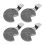 4Pcs Reusable Decorative Tablecloth Clips Stone and Iron for Home Use 4