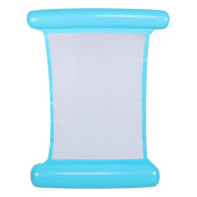 Cama de água inflável portátil, rede dobrável, cadeira flutuante para piscina, azul