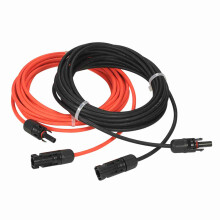 1 Paar 20 Fuß schwarzes + 20 Fuß rotes 10AWG Solarmodul-Verlängerungskabel mit weiblichen und männlichen Steckern