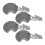 4Pcs Reusable Decorative Tablecloth Clips Stone and Iron for Home Use 8