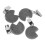 4Pcs Reusable Decorative Tablecloth Clips Stone and Iron for Home Use 9
