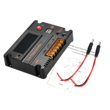 Anself20A 12V 24V LCD-zonne-laadregelaarpaneel met accuregelaar, automatische uitschakeling, overbelastingsbeveiliging en temperatuurcompensatie.