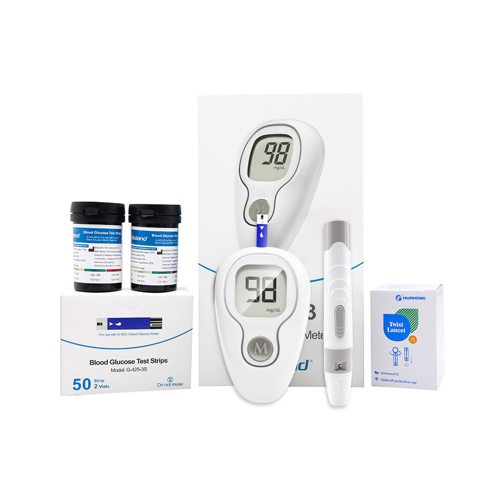 Goplushtoy Blood Glucose Meter With 50 Test Strips Glucometer Kit Code Free Diabetes Test With Lancets Blood Sugar Monitor Mg/Dl