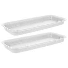 6 Pcs Rectangular Reusable Plant Water Trays For Indoor Outdoor Use