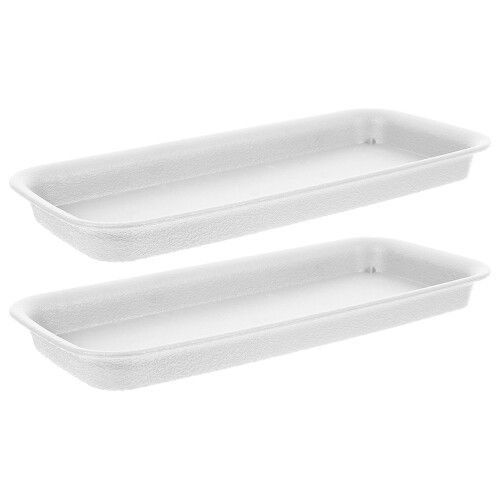 6 Pcs Rectangular Reusable Plant Water Trays For Indoor Outdoor Use