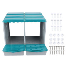 Chicken Nesting Box PP Chicken Egg Laying Box for Hens Ducks Poultry Comfortable Spacious Easy To Clean 2 Compartment