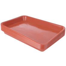 10Pcs Red Plastic Flowerpot Water Tray Oblong Plant Pot Base Plate