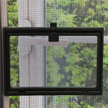 Window Screen with Small Window, Enhanced Wind Resistance, Easy Installation White