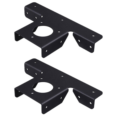 2Pcs Reinforced Pergola Corner Support Bracket Black Stainless Steel