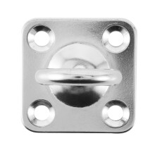 4Pcs Square Swivel Pad Eye Rotatable Ceiling Hook Wall Mounted Hook Stainless Steel Eye Pad Plate for Yoga (with Screws)
