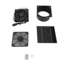 Solar Powered Exhaust Vent Fan Professional Efficient Energy Saving Solar Powered Duct Fan for Outside Attic Dog House Shed Chicken Coop 5W